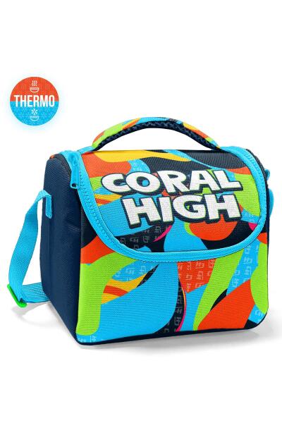 Coral High Kids Lacivert Mavi Graffiti Desenli Thermo Beslenme Çantası 11793 - 1