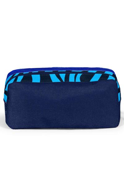 Coral High Kids Lacivert Mavi Kaplan Desenli İki Bölmeli Kalem Çantası 12056 - 3