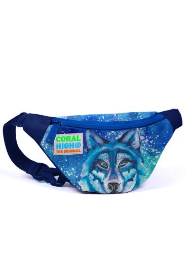 Coral High Kids Lacivert Mavi Kurt Desenli Bel Çantası 12615 