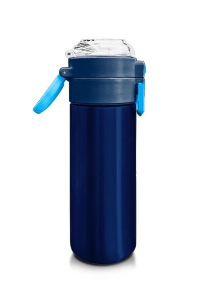 Coral High Kids Lacivert Mavi Pipetli ve Direkt İçim Çelik Termos 500 ml 31828 - 2