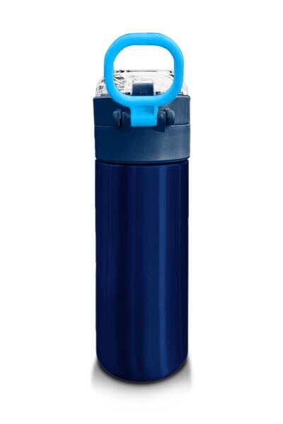 Coral High Kids Lacivert Mavi Pipetli ve Direkt İçim Çelik Termos 500 ml 31828 - 3