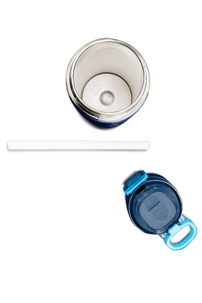 Coral High Kids Lacivert Mavi Pipetli ve Direkt İçim Çelik Termos 500 ml 31828 - 7