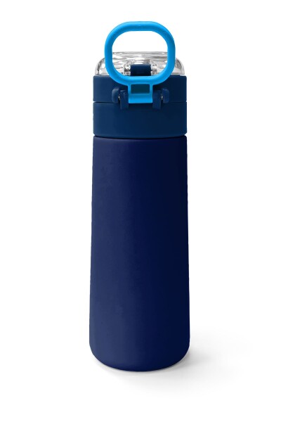 Coral High Kids Lacivert Mavi Pipetli ve Direkt İçim Çelik Termos 500 ml 31828 - 4