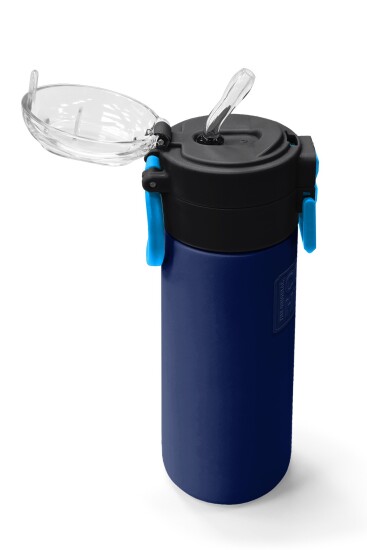 Coral High Kids Lacivert Mavi Pipetli ve Direkt İçim Çelik Termos 500 ml 31828 - 5