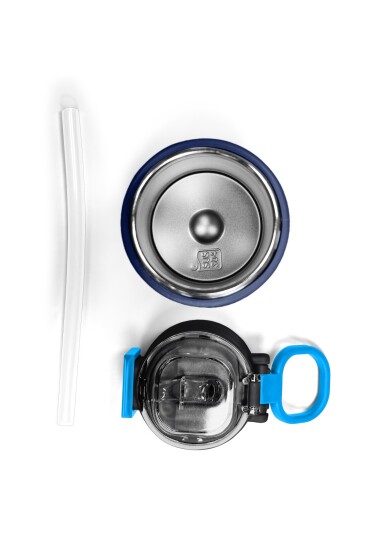 Coral High Kids Lacivert Mavi Pipetli ve Direkt İçim Çelik Termos 500 ml 31828 - 7