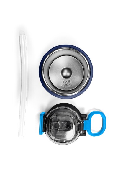 Coral High Kids Lacivert Mavi Pipetli ve Direkt İçim Çelik Termos 500 ml 31828 - 7