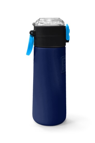 Coral High Kids Lacivert Mavi Pipetli ve Direkt İçim Çelik Termos 500 ml 31828 - 2