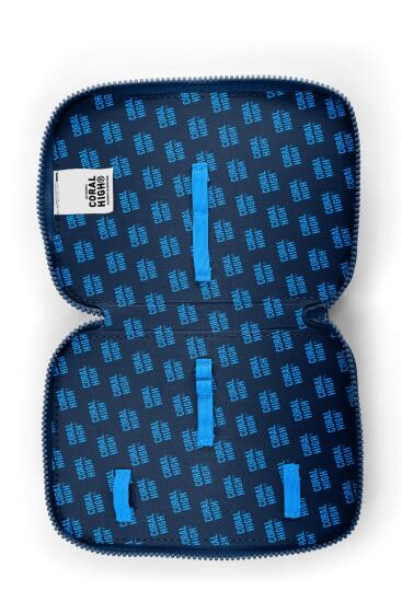 Coral High Kids Lacivert Mavi Renk Geçişli Çift Katlı Kalem Çanta 11152 - 6