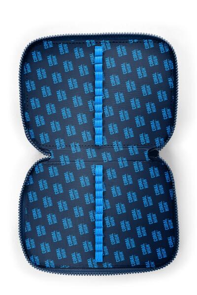 Coral High Kids Lacivert Mavi Renk Geçişli Çift Katlı Kalem Çanta 11152 - 7