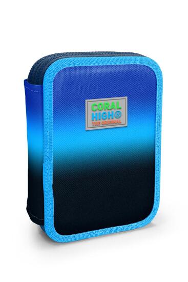 Coral High Kids Lacivert Mavi Renk Geçişli Çift Katlı Kalem Çanta 11152 - Coral High KIDS