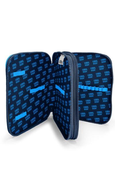 Coral High Kids Lacivert Mavi Renk Geçişli Çift Katlı Kalem Çanta 11152 - 4