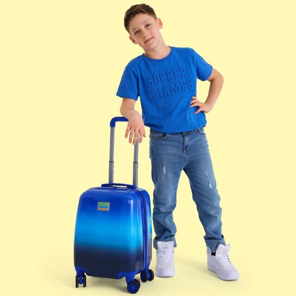 Coral High Kids Lacivert Mavi Renk Geçişli Çocuk Valizi 16736 - 4