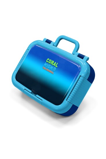 Coral High Kids Lacivert Mavi Renk Geçişli Desenli Paslanmaz Çelik Beslenme Kabı 39253 - 1