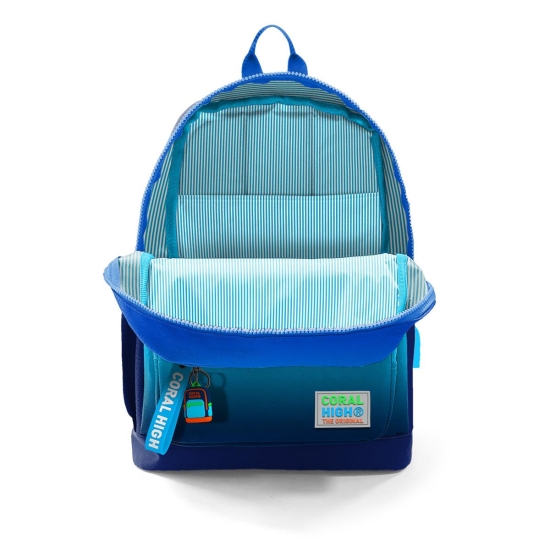 Coral High Kids Lacivert Mavi Renk Geçişli Dört Bölmeli USB'li Okul Sırt Çantası 23845 - 3