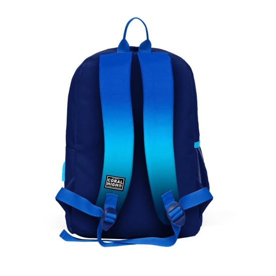 Coral High Kids Lacivert Mavi Renk Geçişli Dört Bölmeli USB'li Okul Sırt Çantası 23845 - 4