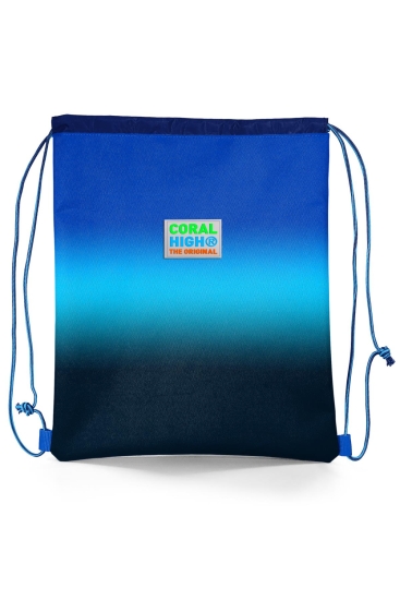 Coral High Kids Lacivert Mavi Renk Geçişli İpli Büzgülü Sırt Çantası 22445 - Coral High KIDS
