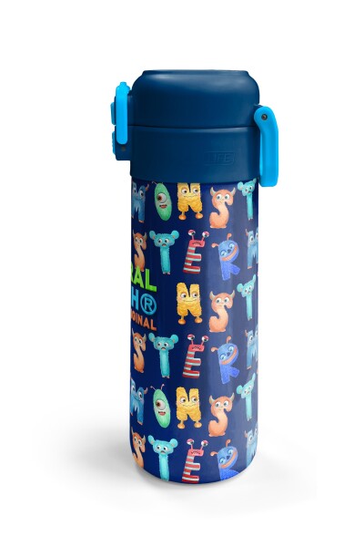 Coral High Kids Lacivert Neon Sarı Desenli Pipetli ve Direkt İçim Çelik Termos 500 ml 31935 - 7