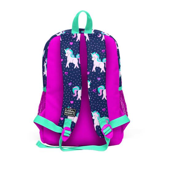 Coral High Kids Lacivert Pembe Unicorn Desenli 3’lü Okul Çanta Seti SET0123467 - 5