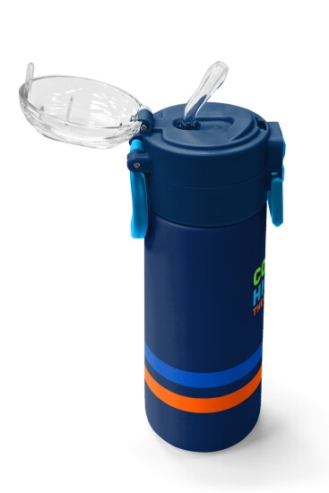 Coral High Kids Lacivert Pipetli ve Direkt İçim Çelik Termos 500 ml 31928 - 5