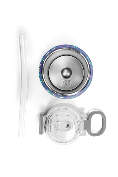 Coral High Kids Lacivert Puantiyeli Desenli Pipetli ve Direkt İçim Çelik Termos 500 ml 31872 - 7