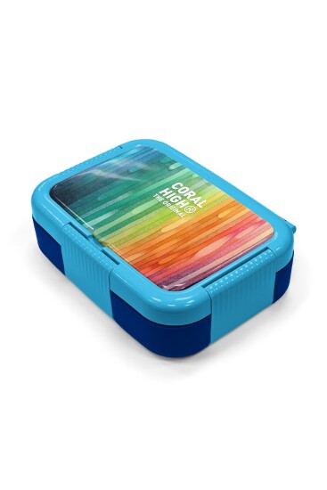 Coral High Kids Lacivert Renkli Çizgili Desenli Paslanmaz Çelik Beslenme Kabı 39197 - 2