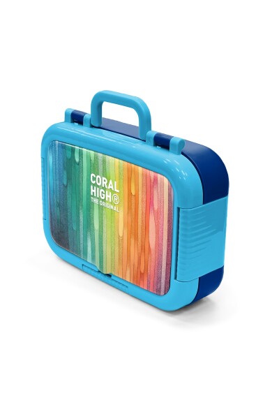 Coral High Kids Lacivert Renkli Çizgili Desenli Paslanmaz Çelik Beslenme Kabı 39197 - 4