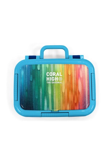 Coral High Kids Lacivert Renkli Çizgili Desenli Paslanmaz Çelik Beslenme Kabı 39197 - 5