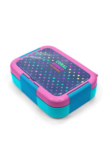 Coral High Kids Lacivert Renkli Puantiye Desenli Paslanmaz Çelik Beslenme Kabı 39179 - 2