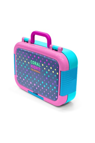 Coral High Kids Lacivert Renkli Puantiye Desenli Paslanmaz Çelik Beslenme Kabı 39179 - 4