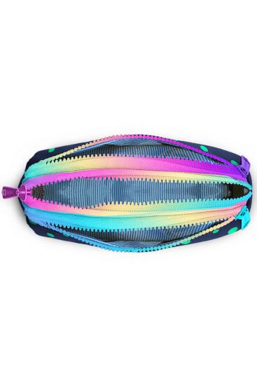 Coral High Kids Lacivert Renkli Puantiyeli Üç Bölmeli Kalem Çantası 11172 - 5