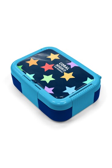 Coral High Kids Lacivert Renkli Yıldız Desenli Paslanmaz Çelik Beslenme Kabı 39109 - 2