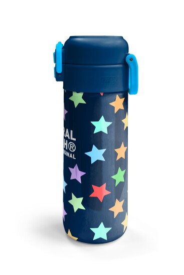 Coral High Kids Lacivert Renkli Yıldız Desenli Pipetli ve Direkt İçim Çelik Termos 500 ml 38109 - 6