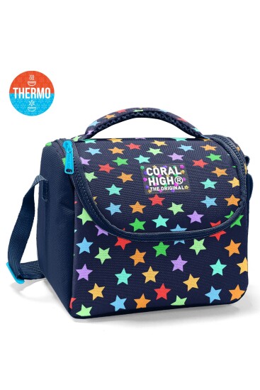 Coral High Kids Lacivert Renkli Yıldız Desenli Thermo Beslenme Çantası 37109 