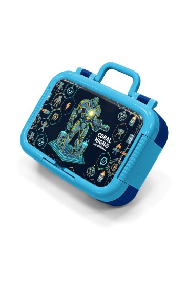 Coral High Kids Lacivert Robot Desenli Paslanmaz Çelik Beslenme Kabı 39146 - 1