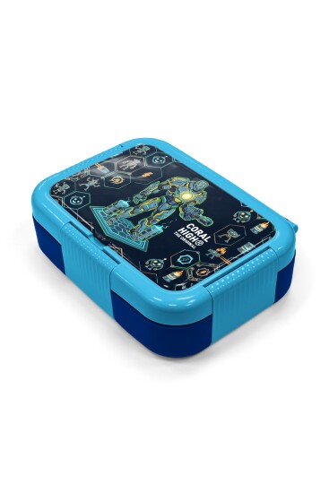 Coral High Kids Lacivert Robot Desenli Paslanmaz Çelik Beslenme Kabı 39146 - 2
