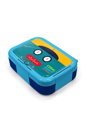 Coral High Kids Lacivert Robot Desenli Paslanmaz Çelik Beslenme Kabı 39223 - 2