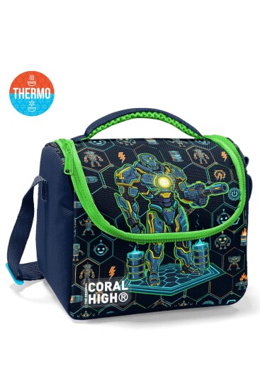 Coral High Kids Lacivert Robot Desenli Thermo Beslenme Çantası 37146 - Coral High