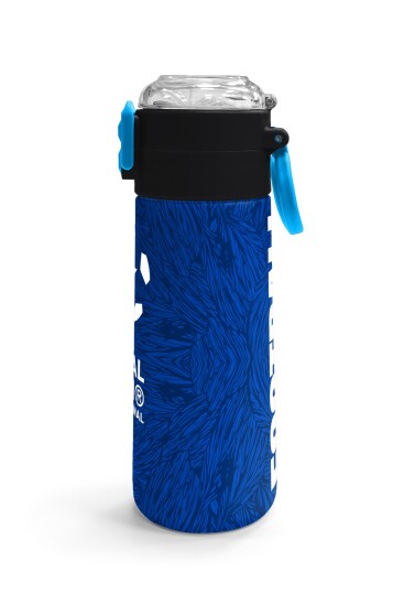 Coral High Kids Lacivert Saks Futbol Desenli Pipetli ve Direkt İçim Çelik Termos 500 ml 31897 - 3