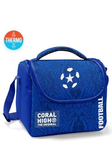 Coral High Kids Lacivert Saks Futbol Desenli Thermo Beslenme Çantası 22797 - CORAL HIGH KIDS