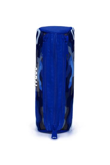 Coral High Kids Lacivert Saks Kamuflaj Desenli Üç Bölmeli Kalem Çantası 11189 - 2