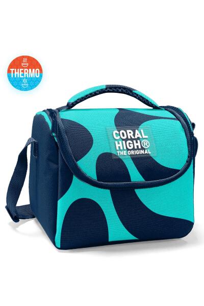 Coral High Kids Lacivert Turkuaz Desenli Thermo Beslenme Çantası 22786 - 1