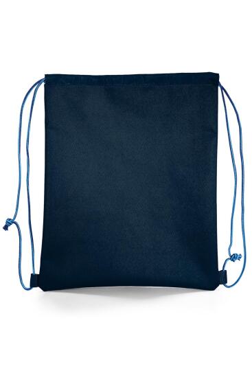 Coral High Kids Lacivert Turuncu Basketbol Desenli İpli Büzgülü Sırt Çantası 22698 - 3