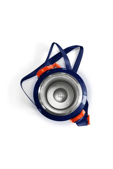 Coral High Kids Lacivert Turuncu Basketbol Desenli Pipetli Çelik Termos 500 ml 11927 - 6