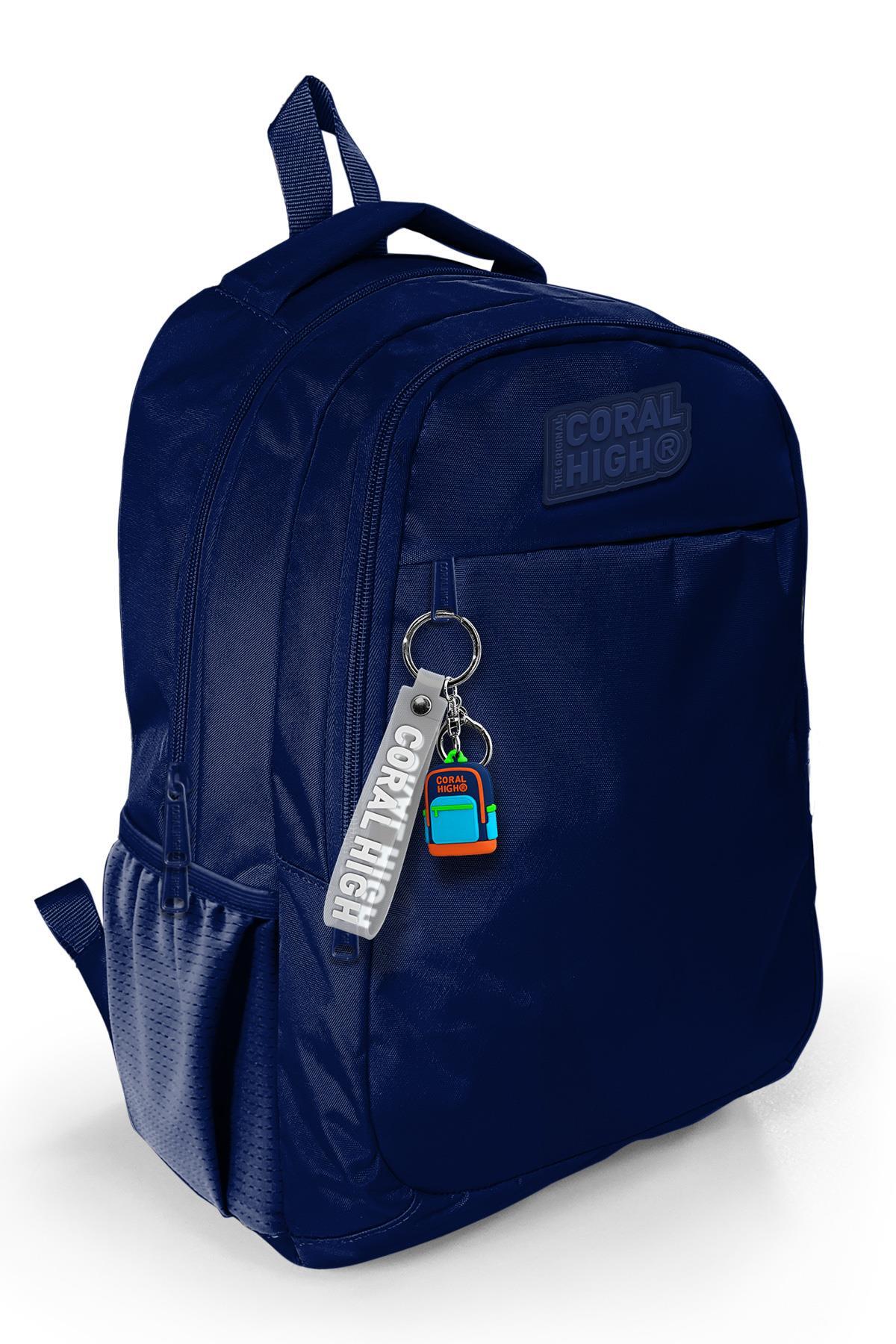 Coral High Kids Lacivert Üç Bölmeli Okul Sırt Çantası 14399