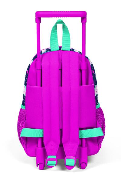 Minik Yuva Çekçekli Sırt Çantası Lacivert Pembe Unicorn Desenli İki Bölmeli 24003 - 4