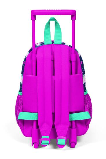 Minik Yuva Çekçekli Sırt Çantası Lacivert Pembe Unicorn Desenli İki Bölmeli 24003 - 4