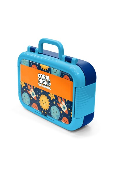 Coral High Kids Lacivert Uzay Desenli Paslanmaz Çelik Beslenme Kabı 39160 - 4