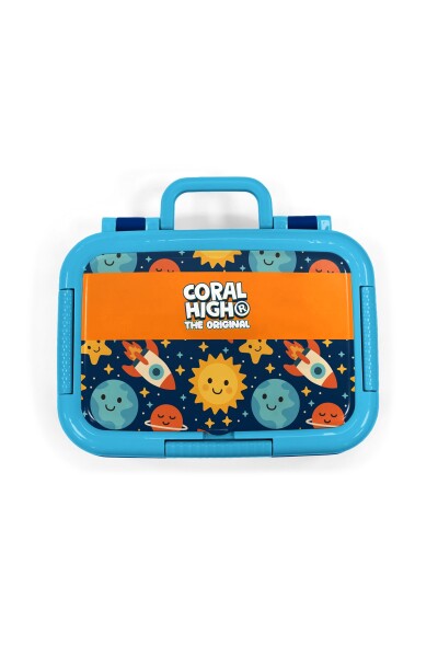 Coral High Kids Lacivert Uzay Desenli Paslanmaz Çelik Beslenme Kabı 39160 - 5