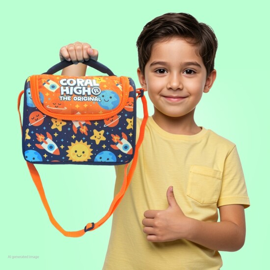 Coral High Kids Lacivert Uzay Desenli Thermo Beslenme Çantası 37160 - 4