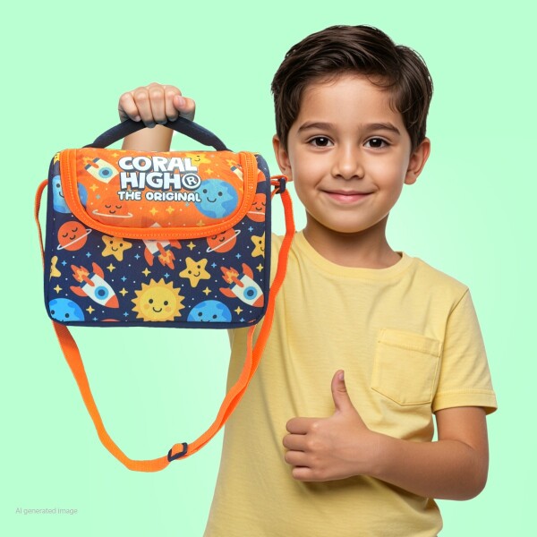 Coral High Kids Lacivert Uzay Desenli Thermo Beslenme Çantası 37160 - 4